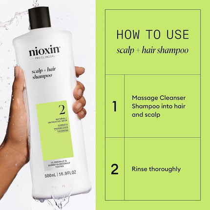 Nioxin System 2 Cleanser, 500 Ml