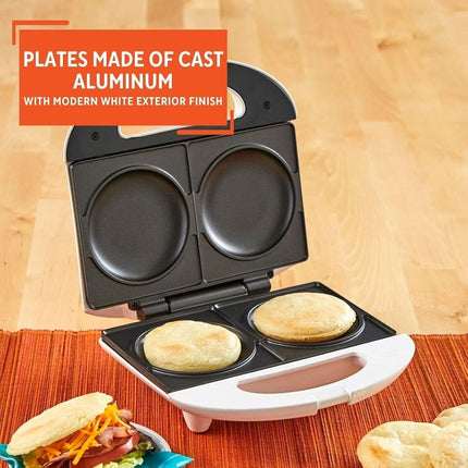 IMUSA 2 Slot Electric Arepa Maker, White