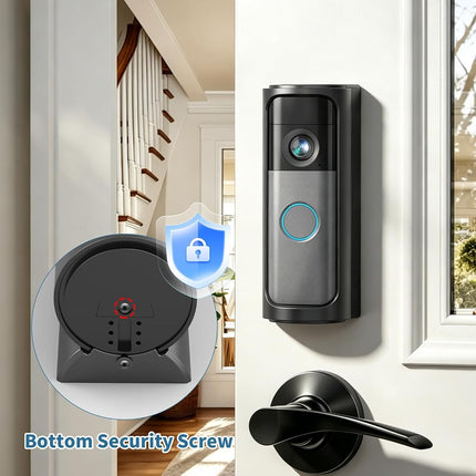 Adjustable 30 to 55 Degree Doorbell Angle Mount Compatible with Video Doorbell 1/2/3/4/(2020 Release)/Battery Doorbell Plus/Pro, Doorbell Camera Door Mount Wedge Kit for House