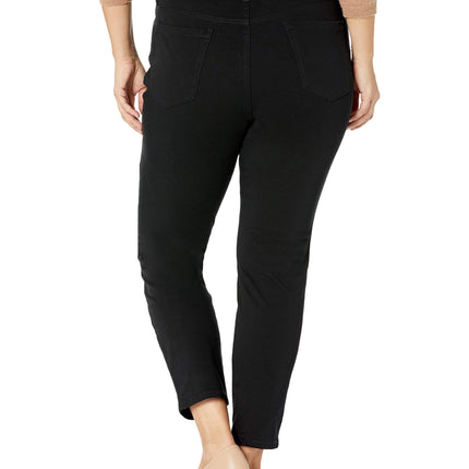Dickies Women's Perfect Shape Twill Skinny 4 Pocket Pant Work Utility, Rinsed Black, 8
