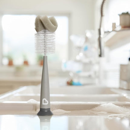 Munchkin Sponge Bottle Brush, 2 Pack, Grey