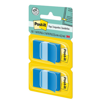 Post-it Standard Page Flags in Dispenser 1in Wide, Blue 100 Flags, 680-BE2