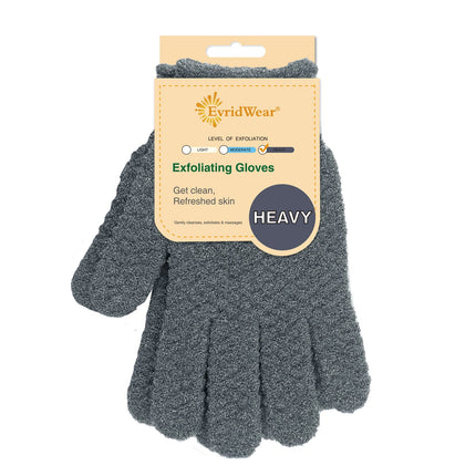 Evridwear Exfoliating Dual Texture Bath Gloves for