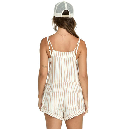 Combinaison short femme Billabong Wild Pursuit en sergé de coton mélangé (XS-XL), marron rosé, très grand