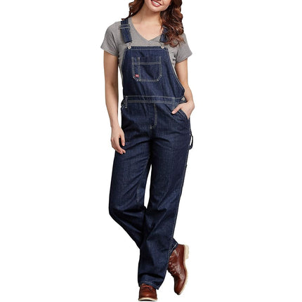 Dickies, Women's, BIB RELAXED STRAIGHT, DARK INDIG