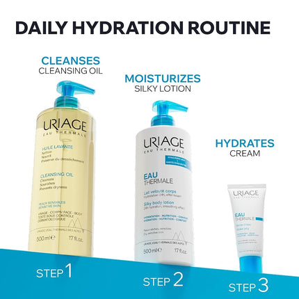 Uriage Cleansing Oil 1L - Body & Face - Sensitive Skin - Cleanses, Nourishes, Prevents Dryness - With Gentle Superfatting Agents Leaving a Soft, Protective Film On the Skin