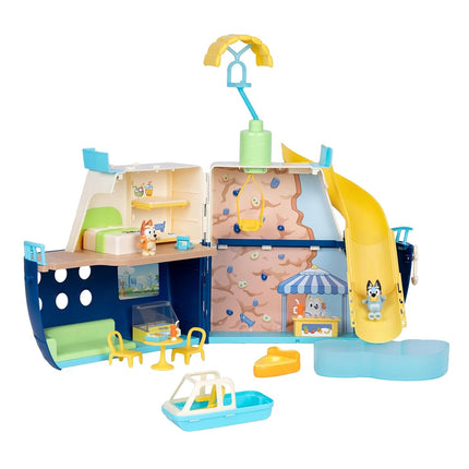 Bluey Cruise Ship Playset with Slide, 15+ Accessories, 2 Figures