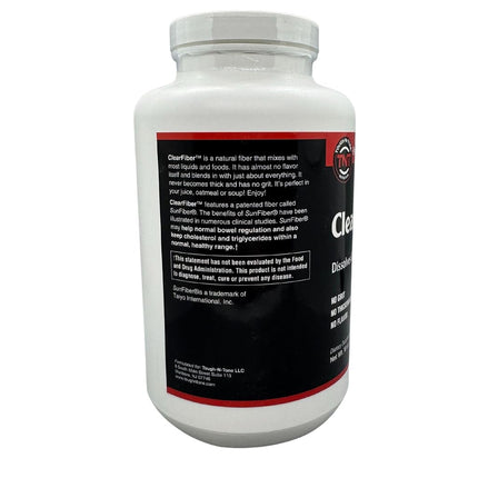 TOUGH-N-TONE ClearFiber™ Powder. A Soluble Dietary Fiber Using SunFiber® derived from Partially hydrolyzed guar Gum (PHGG). Tasteless, odorless, dissolves Completely, and Doesn't Thicken.