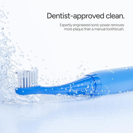 Ordo Sonic Lite | Sonic Toothbrush with 35,000 Pulses/Min | Electric Toothbrush for Adults | Dual Modes | 5+ Weeks Battery | Smart Timer | Waterproof | USB-C Ocean