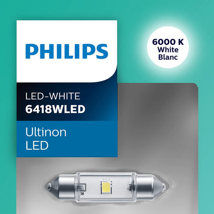 Philips 6418 Ultinon LED Bulb (White), 1 Pack