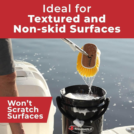 Shurhold 985 10" Deck Brush with Medium Yellow Polystyrene Bristles