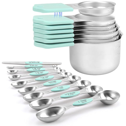 Magnetic Measuring Cups and Spoons Set-Heavy Duty 