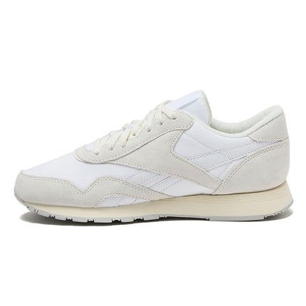 Reebok Men's Classic Nylon Sneaker, White/Barely Grey/Chalk, 7.5 UK