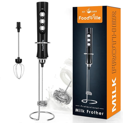 FoodVille MF02 Rechargeable Milk Frother Handheld 