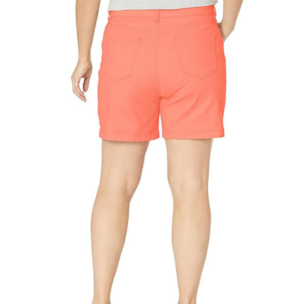 Gloria Vanderbilt Women's Amanda Basic Jean Short, Peach Orchard, 8