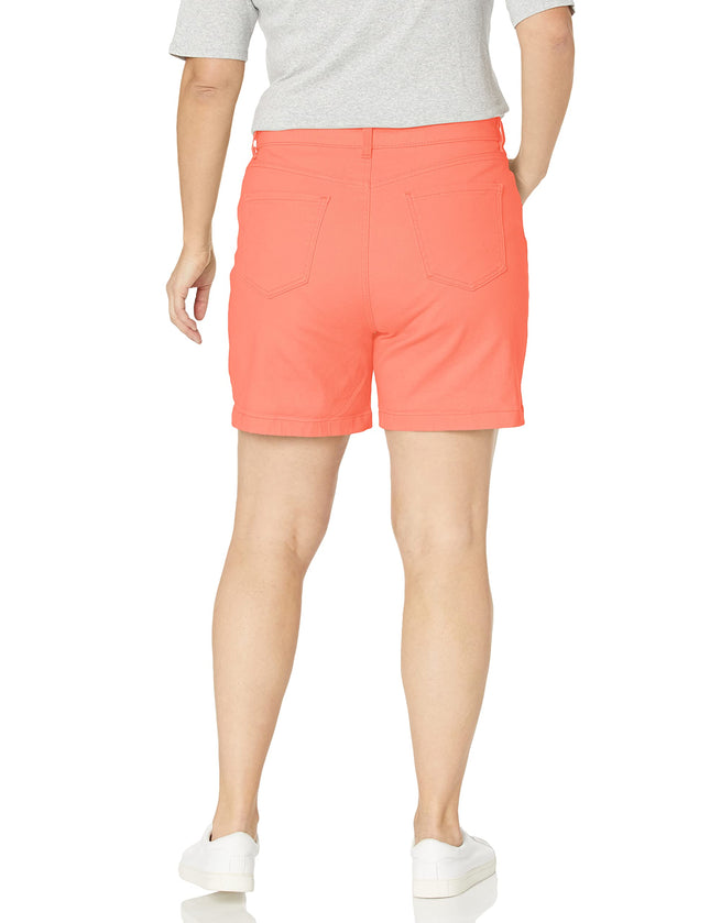 Gloria Vanderbilt Women's Amanda Basic Jean Short, Peach Orchard, 8