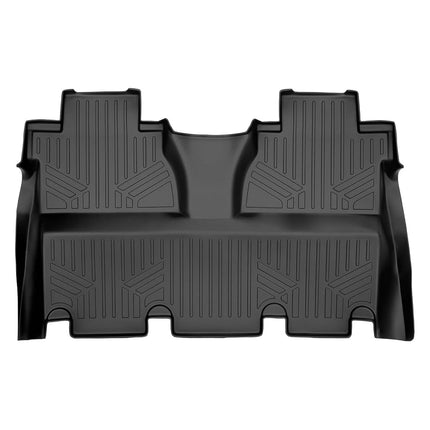 SMARTLINER Custom Fit Floor Mats 2nd Row Liner Black for 2014-2019 Toyota Tundra CrewMax with Coverage Under the 2nd Row Seat