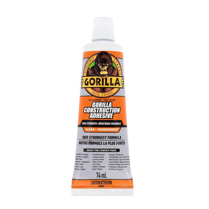 Gorilla Max Strength Clear Construction Adhesive, 