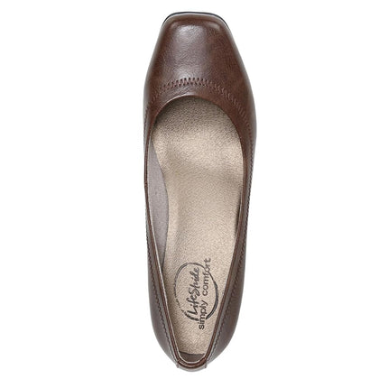 LifeStride Women's Groovy Wedge Pump, darktan, 8 W US