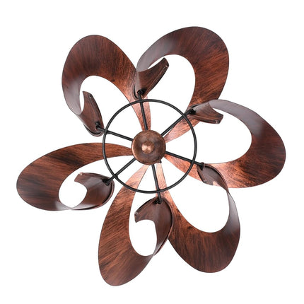 Teamson Home Outdoor Kinetic Windmill Garden Sculpture Tulip Design, Tangerine