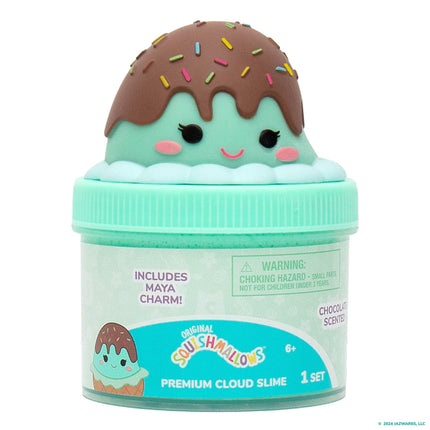 Squishmallow Original Maya La Nube de Slime Premium con Aroma a Chocolate, Recuerdos de Fiesta para Niños de 8 a 12 Años, Juguetes para Niñas de 8 a 10 Años, Kit de Slime para Niñas de 8 a 12 Años, Slime para Niños