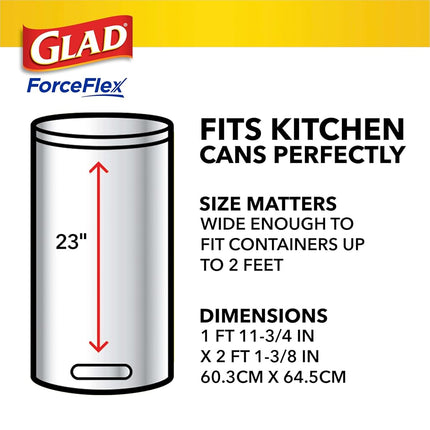Glad Tall Kitchen Drawstring Trash Bags - OdorShield 13 Gallon White Trash Bag, Febreze Fresh Clean - 110 Count