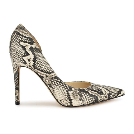 Nine West Women's Folowe Pump, Light Natural Snake Multi 051, 9