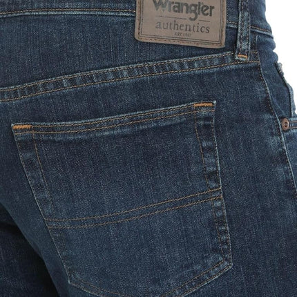 Wrangler Authentics Men's Comfort Flex Waist Relaxed Fit Jean, Carbon, 30W x 32L