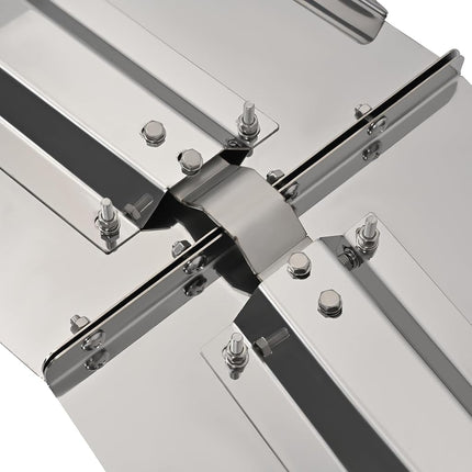 ALMULOO Roof Sunvisor Compatible with Mack CH, CX, Granite, Vision, Without Roof Fairing, Drop Sun Visor 304 Stainless Steel Silvery