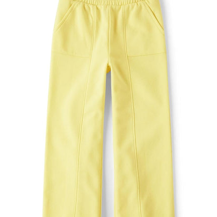 The Children's Place Girls' Pull on Active Wide Leg Pants, Buttermilk Fleece, X-Large