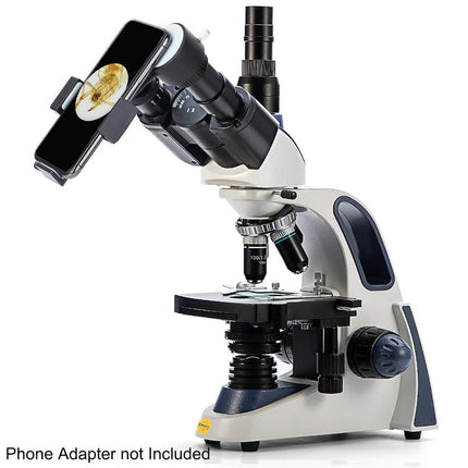 SWIFT SW380T 40X-2500X Magnification, Siedentopf Head, Research-Grade Trinocular Compound Lab Microscope with Wide-Field 10X/25X Eyepieces, Mechanical Stage, Ultra-Precise Focusing, Camera-Compatible