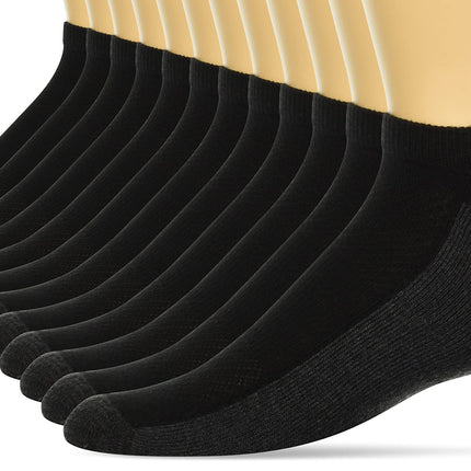 Hanes Men's, X-Temp Cushioned No Show Socks, 12-Pa