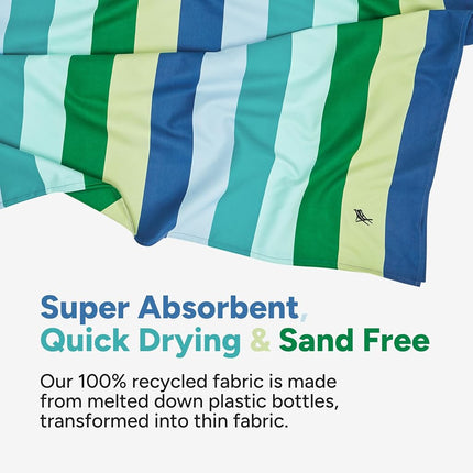 Dock & Bay Quick Dry Beach Towel - Summer - Cool Lagoon, Extra Large
