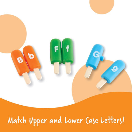 Learning Resources Smart Snacks Alpha Pops - 26 Double Sided Pieces, Ages 2+ Alphabet Learning and Fine Motor Skills Toy, Develops Letter Recognition, ABC Toys for Kids