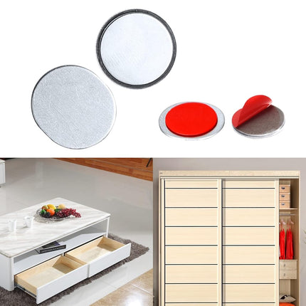 Mousike Magnetic Door Catch Ultra Thin Cabinet Magnets Stainless Steel Drawer Magnet Catch for Sliding Door Closure Kitchen Cabinet Cupboard Closet Closer (D15-16)…