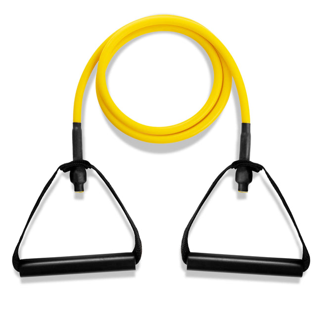 Bande élastique de résistance légère Champion Sports XP100 avec poignée en PVC, jaune