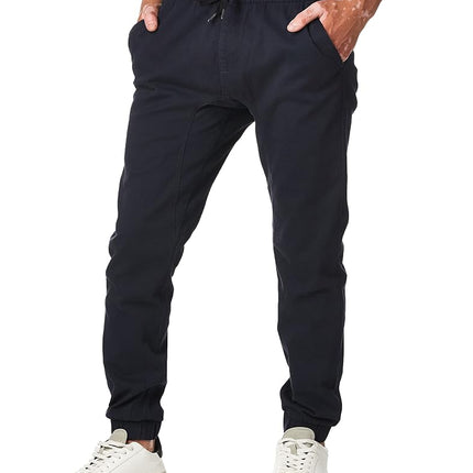 WT02 Men's Twill Jogger Pants, Navy-a, Small
