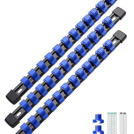 ALOANES 3 PC ABS Socket Organizer, 1/2 inch, Drive