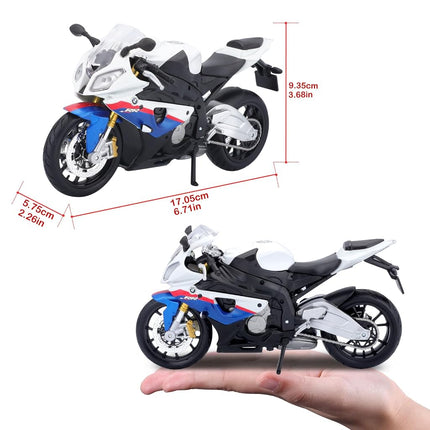 BMW S1000RR White/Red/Blue Motorcycle 1/12 by Maisto 31191 by Maisto