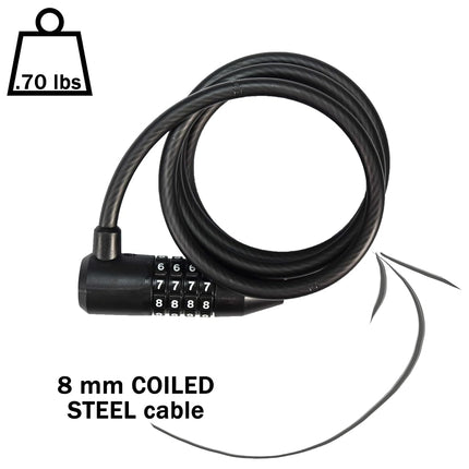 Câble antivol Kryptonite KryptoFlex, 1,5 m de long, câble en acier tressé de 8 mm d'épaisseur, antivol de sécurité pour équipement extérieur, antivol à combinaison/clé pour vélo
