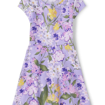 The Children's Place Robe Patineuse Mode Manches Courtes pour Filles, Violet Pétale, Très Grand