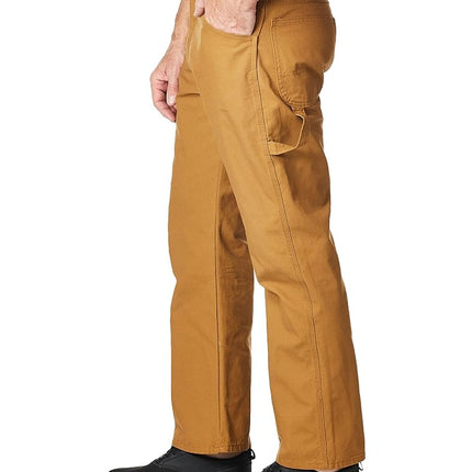 Dickies Pantalón de carpintero de pato ligero de corte recto relajado para hombre, pato marrón, 38x32