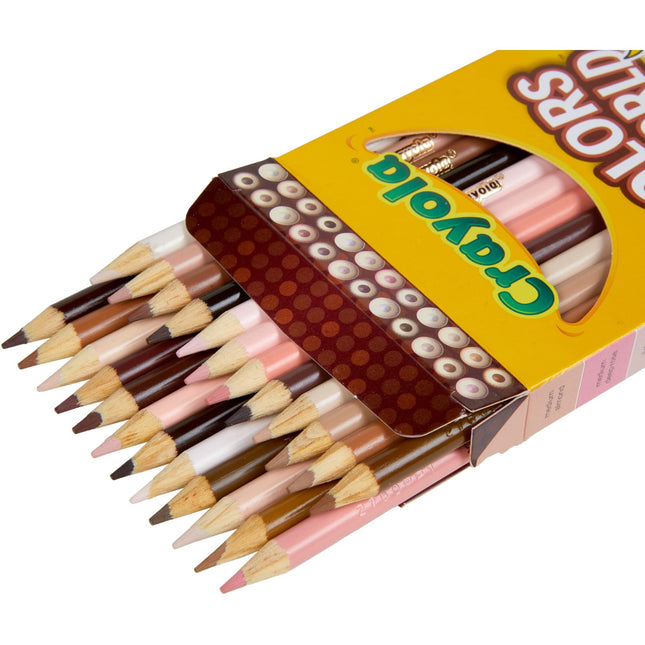 Crayola® Color Of The World Colored Pencils, 3 mm, Assorted Colors, Pack Of 24 Pencils