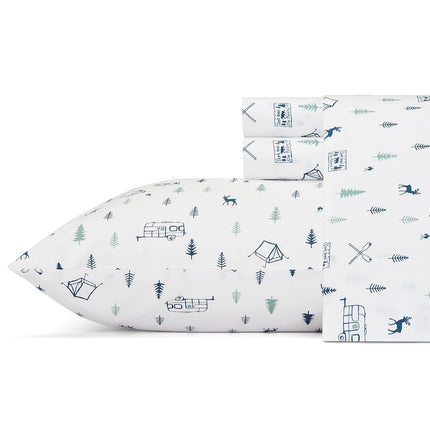 Eddie Bauer Cotton Percale Bedding Set, Crisp & Co