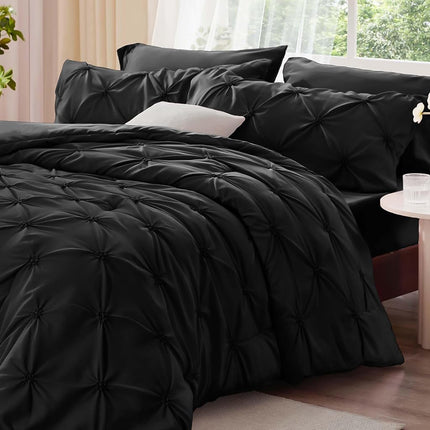 BEDELITE King Comforter Set Black,Lightweight & Soft Comforter
