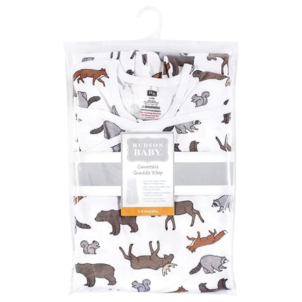 Hudson Baby Unisex Baby Convertible Swaddle Sleep Sack, Farm, 3-9 Months
