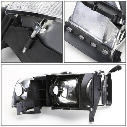 DNA MOTORING HL-OEM-DR94-4P, OEM style Headlight Assembly (Driver and Passenger Side),White