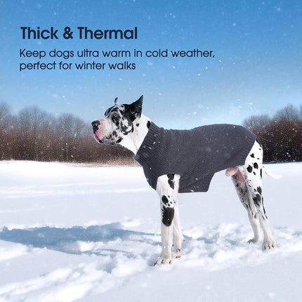 IECOii Dog Sweater,Dog Sweaters for Medium Dogs Girl and Boy,Thermal Knitted Dog Christmas Sweater for Cold Weather,Small Medium Dog Sweaters for Christmas Outfits,Pug,Dachshund Sweaters,Darkgrey-M