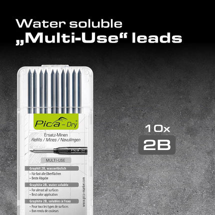 Pica Dry Graphite Refill, 10 Leads