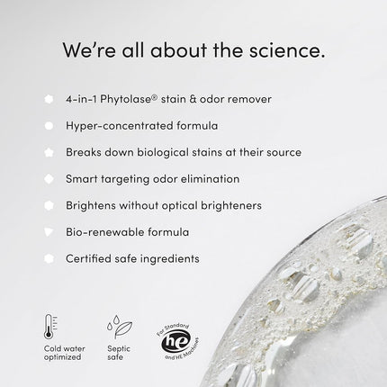 Dirty Labs | Scent Free | Bio Enzyme Laundry Booster | 48 Loads (1 lb) | Hyper Concentrated | High Efficiency & Standard Machine Washer | Nontoxic, Biodegradable | Stain & Odor Removal Enzyme Boosters